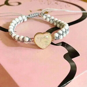 Natural Howlite Beads Opal Crystal Bracelet